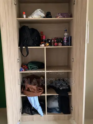 Neatly Used 3-Door Wooden Wardrobe for Sale