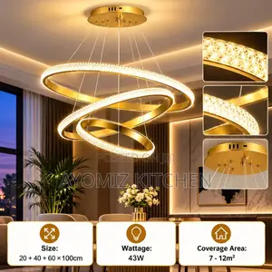 3 Ring Gold Leg Pendant Chandelier
