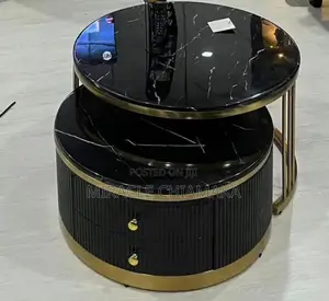 Round Marble Table With Drawer