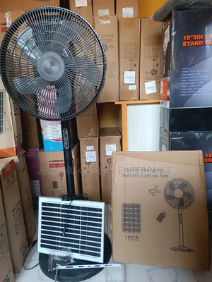 Rechargeable Solar Stand Fan – Cooling Comfort Anytime, Anywhere