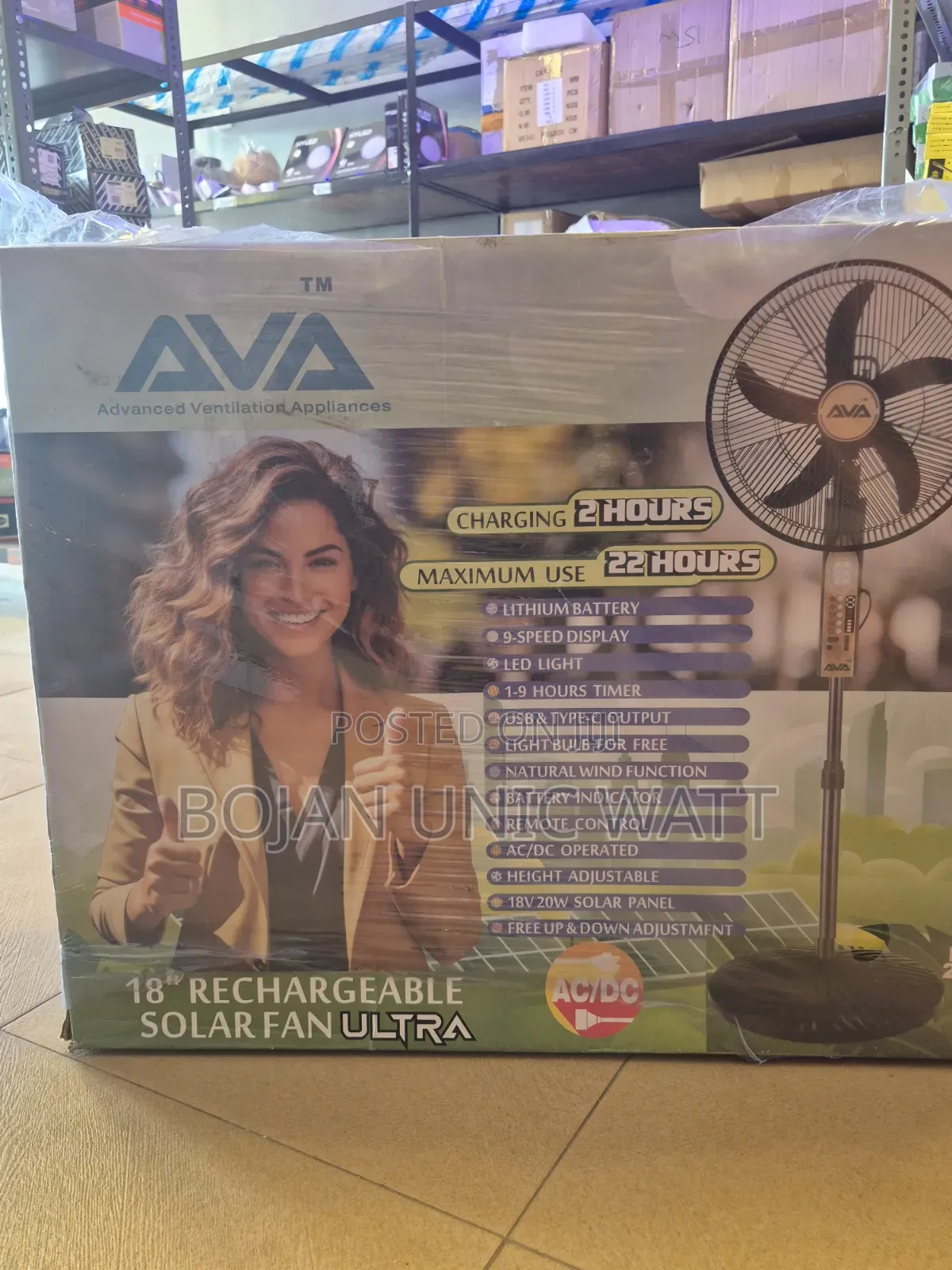 18 Inches Rechargeable Fan