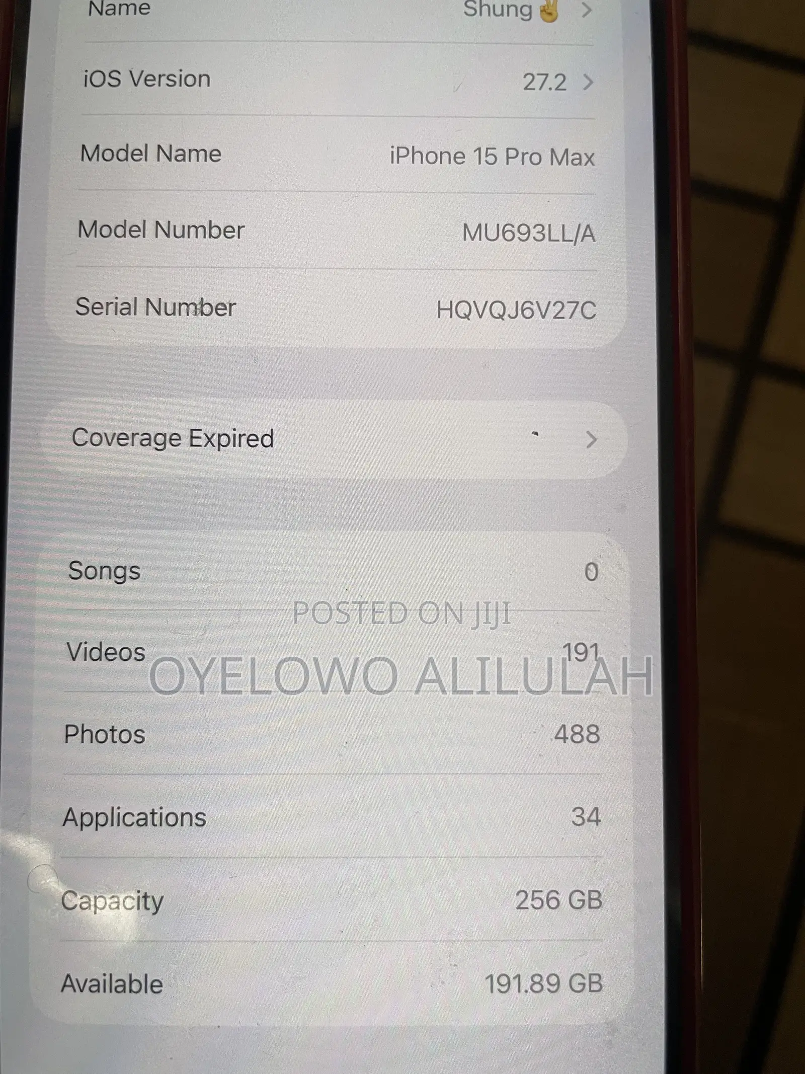 Apple iPhone 15 Pro Max 256 GB Silver