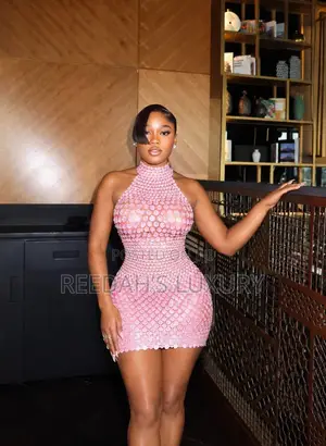 Luxury Sequin Halter Mini Dress