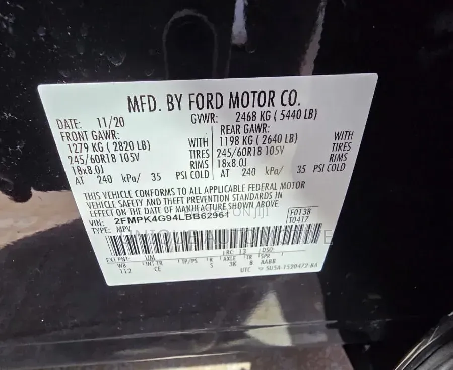 Ford Edge Titanium 2021 Black