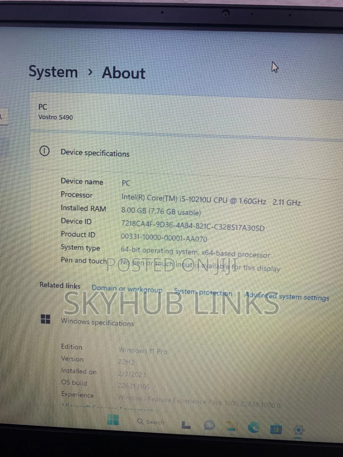 Laptop Dell Vostro 5481 8GB Intel Core i5 SSD 256GB