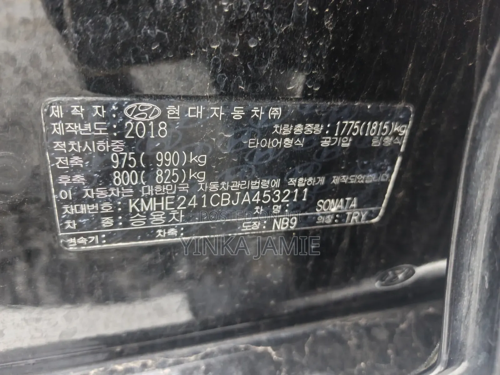Hyundai Sonata SE 2019 Black