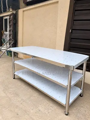 Stainless Steel Worktable With Two Undershelves