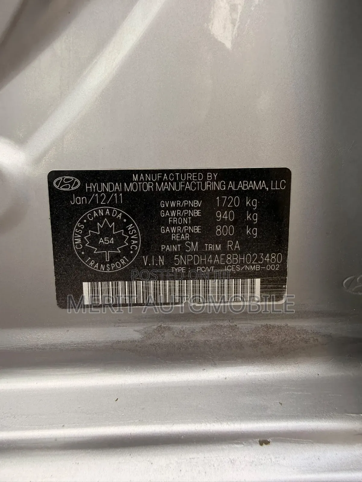 Hyundai Elantra 2011 Silver