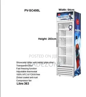 Polystar 363 Liters Showcase Fridge | PV-SC495CSL