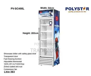 Polystar 363 Liters Showcase Fridge | PV-SC495CSL