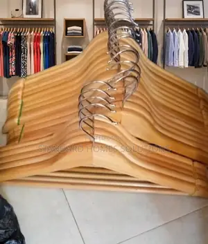 Neatly Used Wooden Hangers