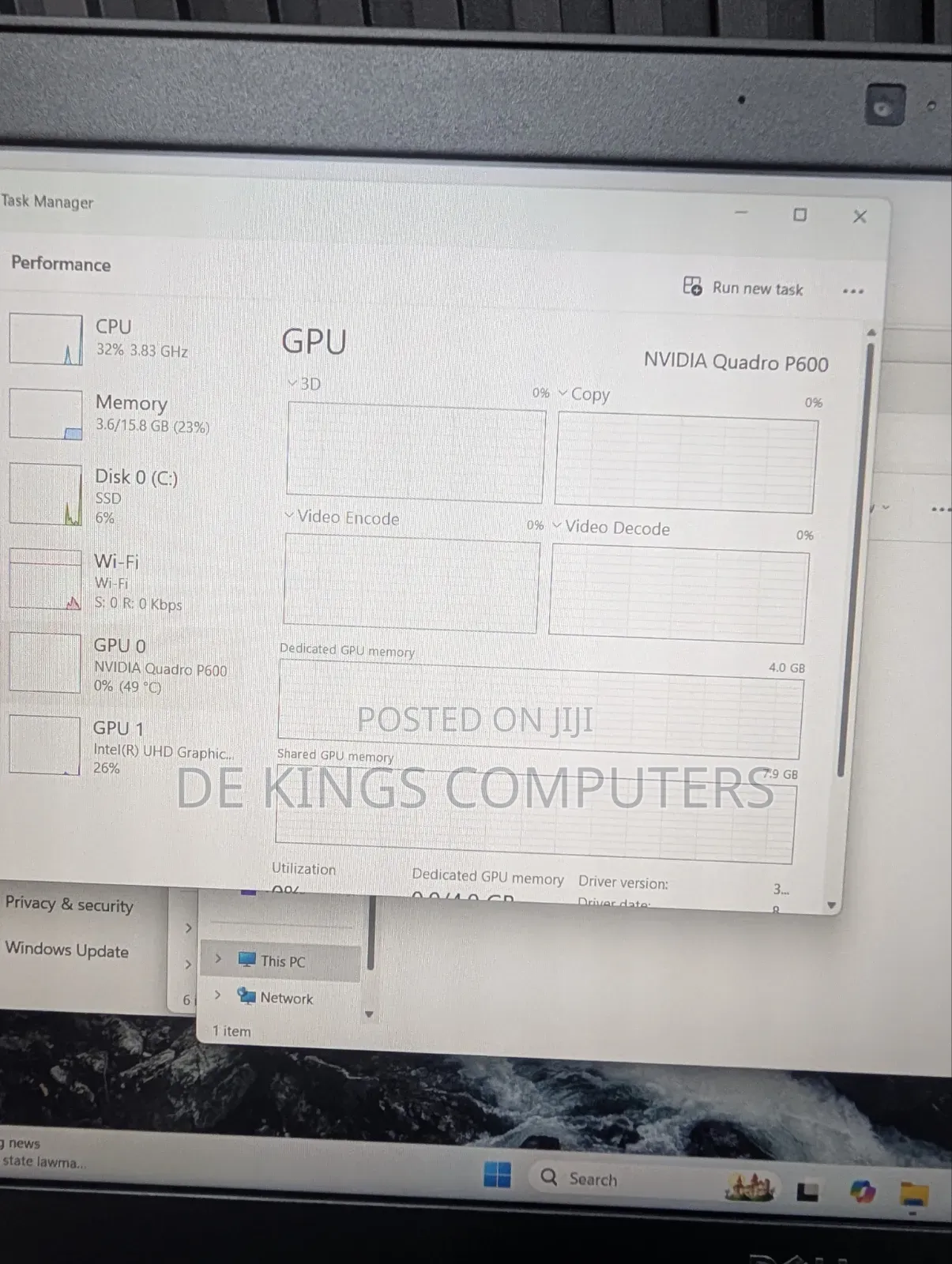 Laptop Dell Precision 5530 16GB Intel Core i7 SSD 512GB