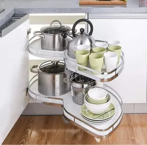 Built-in Swings Magic Corner Pot & Plate Storage