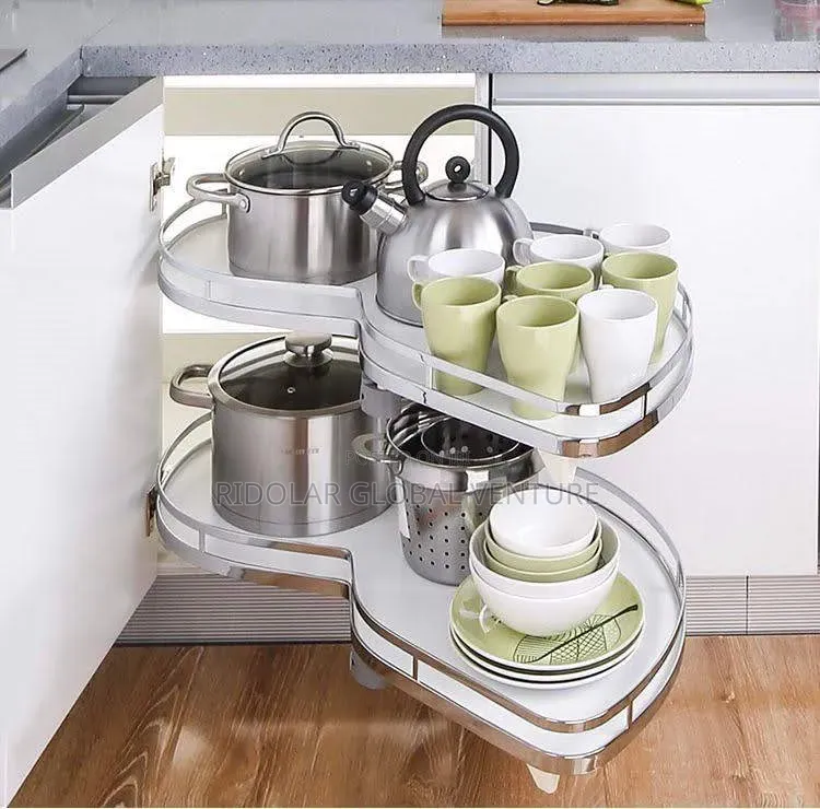 Built-in Swings Magic Corner Pot & Plate Storage