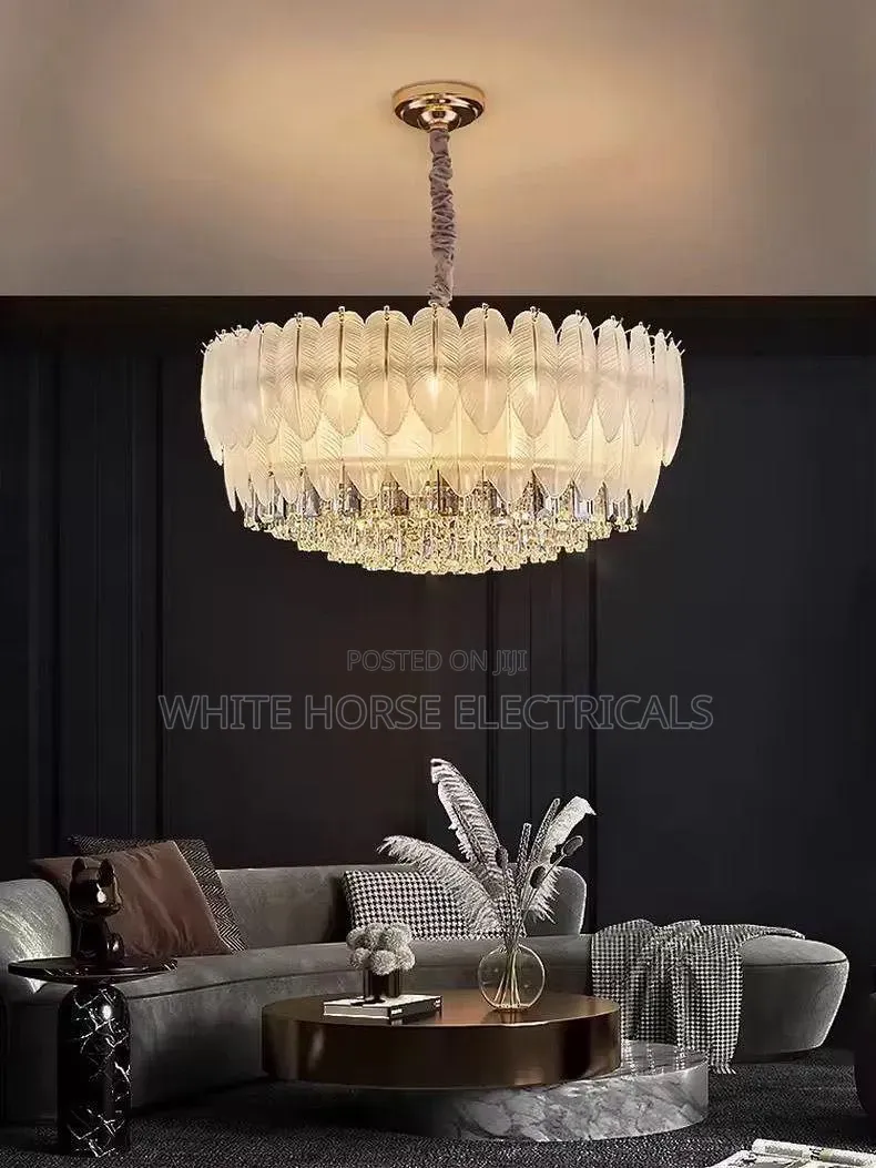 Feather Crystal Chandelier