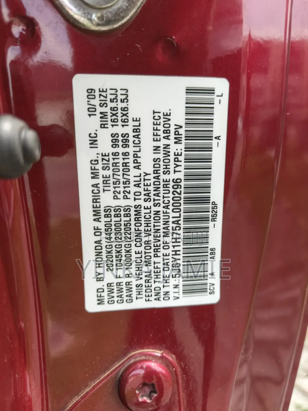 Honda Element EX 2010 Red