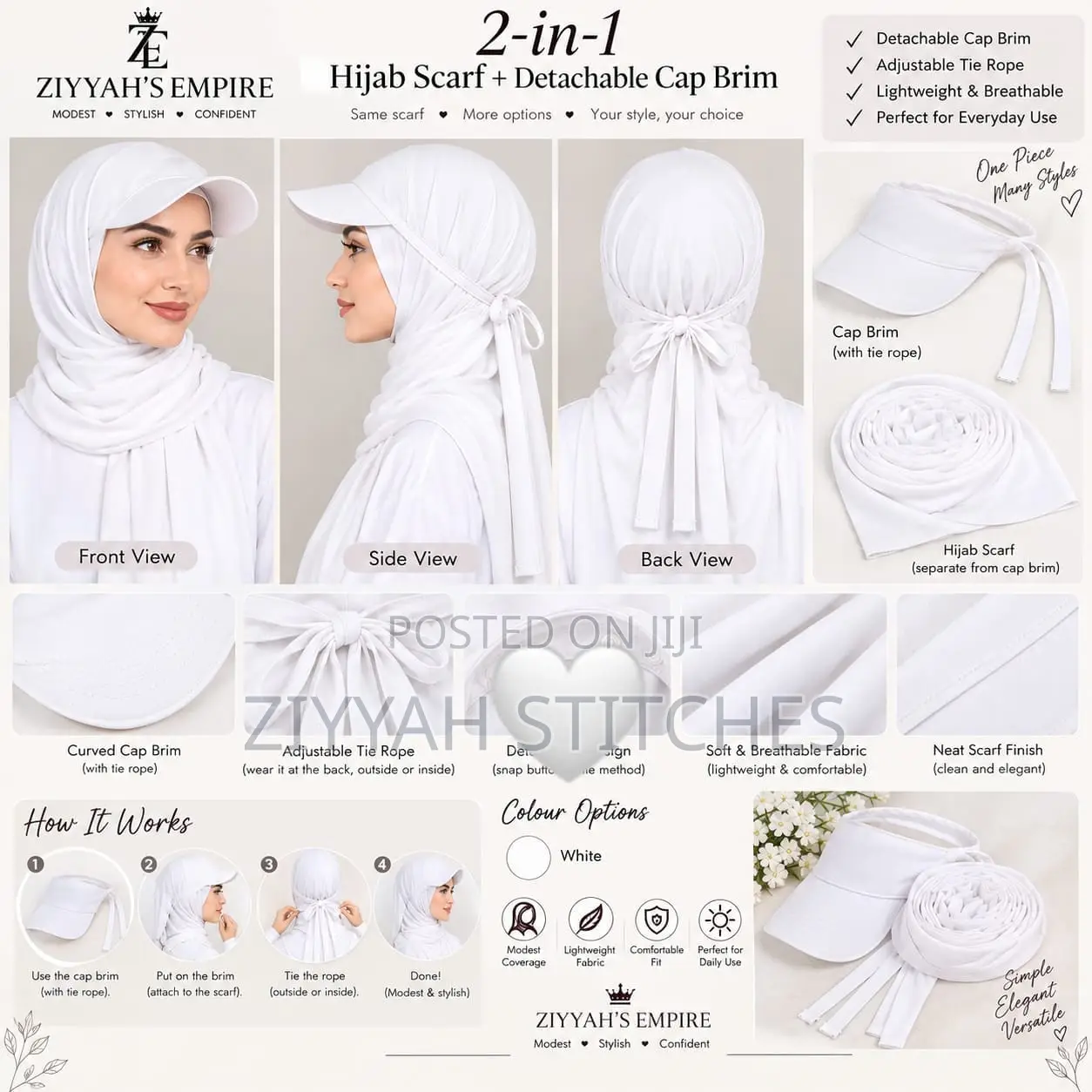 2 in 1 Hair Bonnet