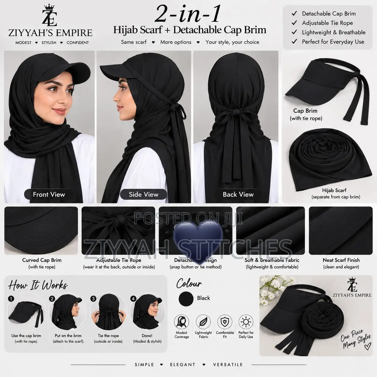 2 in 1 Hair Bonnet