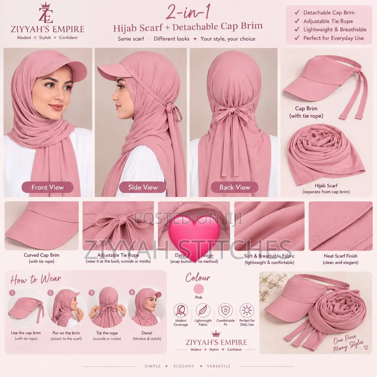 2 in 1 Hair Bonnet