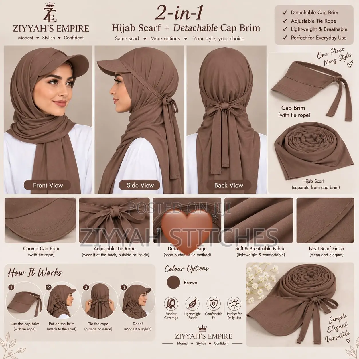 2 in 1 Hair Bonnet