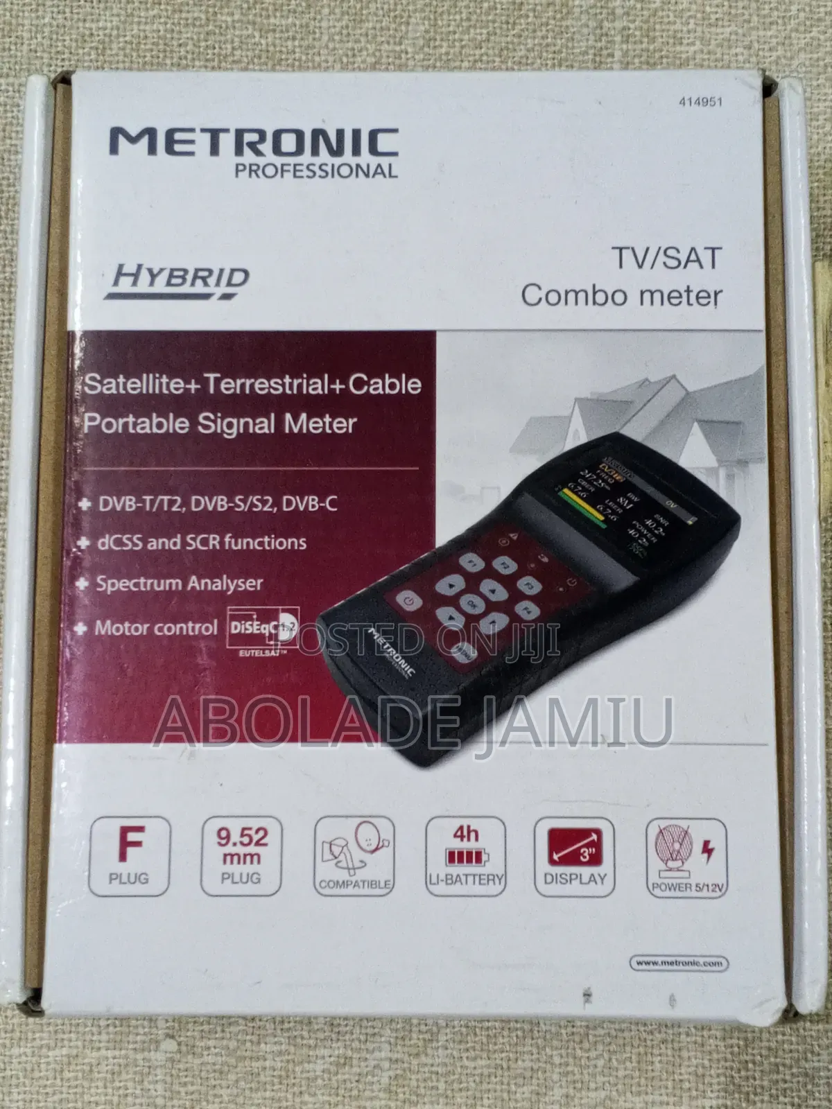 METERONIC Professional Satellite + Terrestrial + Cable Signal Meter