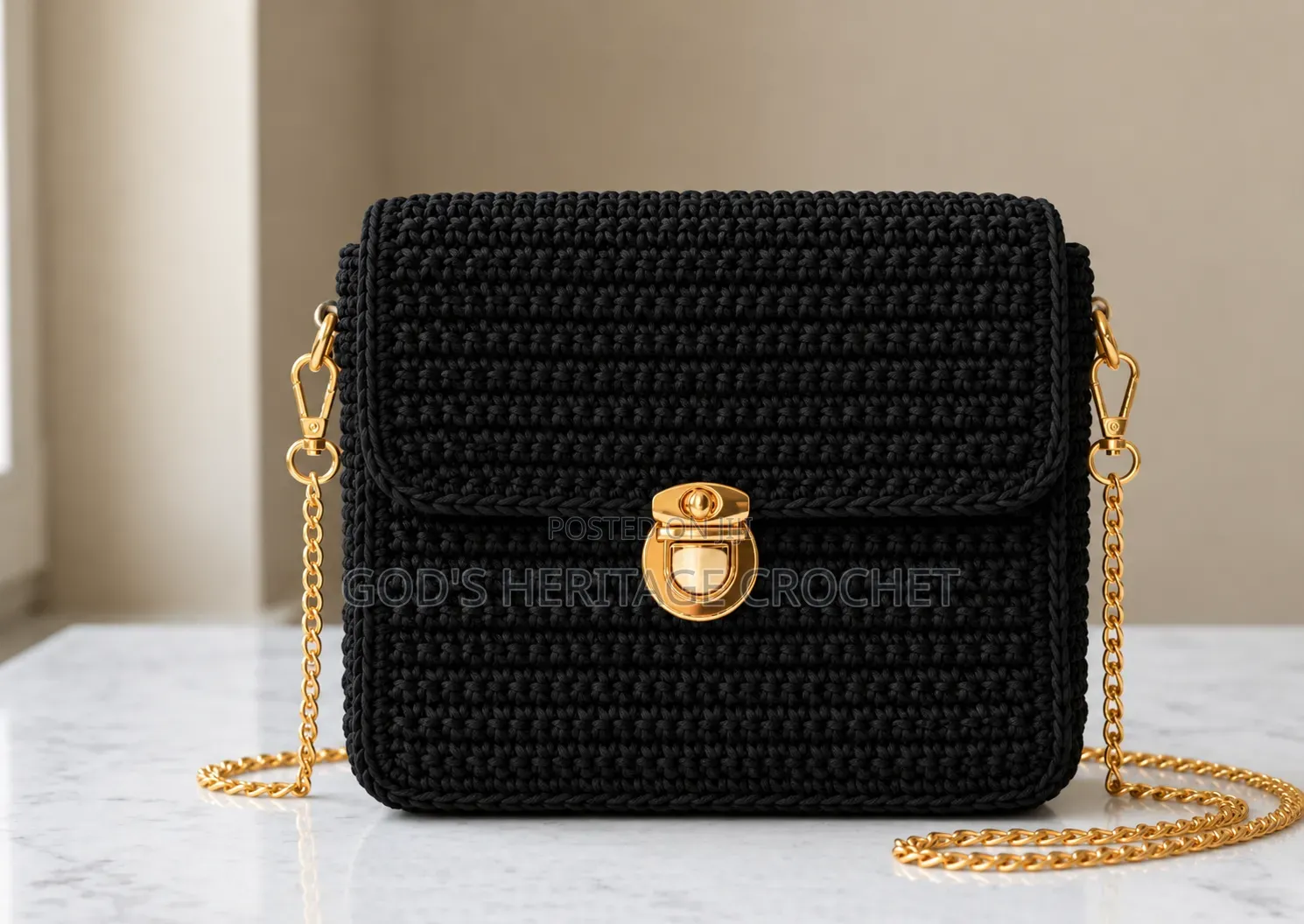 Rectangular Quilted Crochet Bags