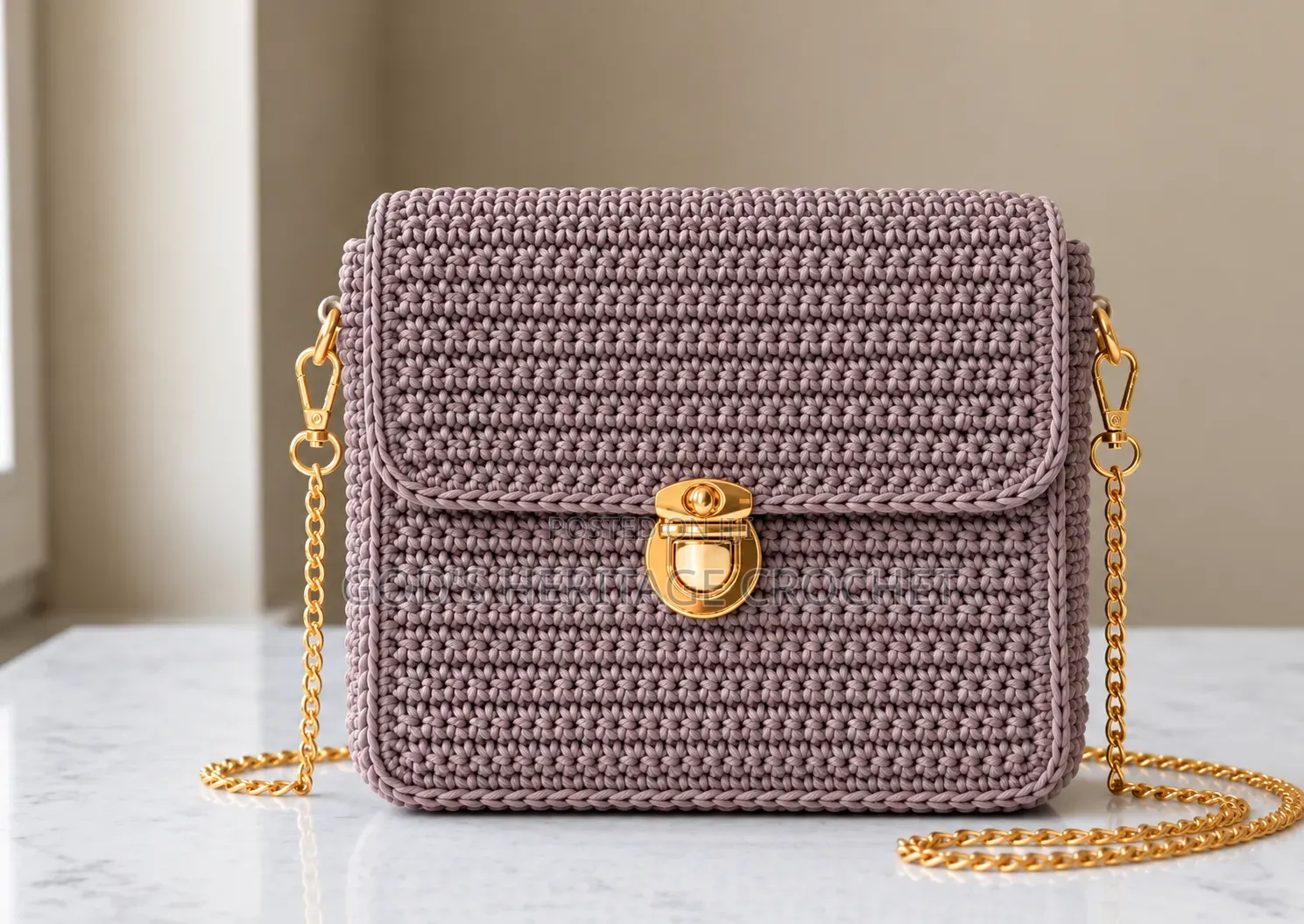 Rectangular Quilted Crochet Bags