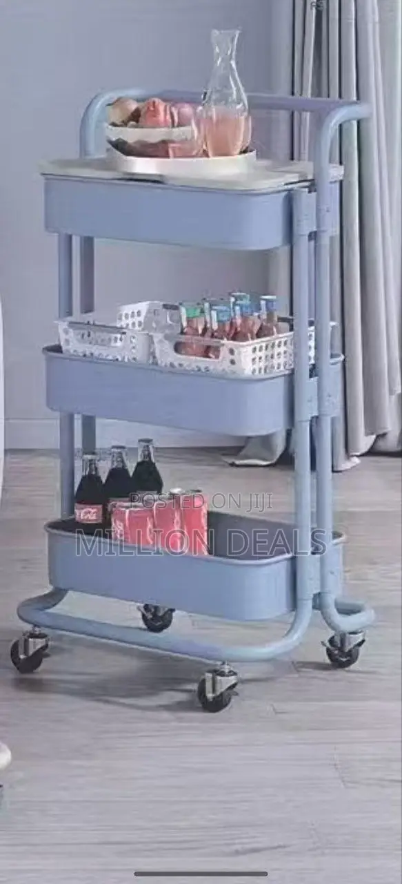 3 Tier Luxury Steel Trolley
