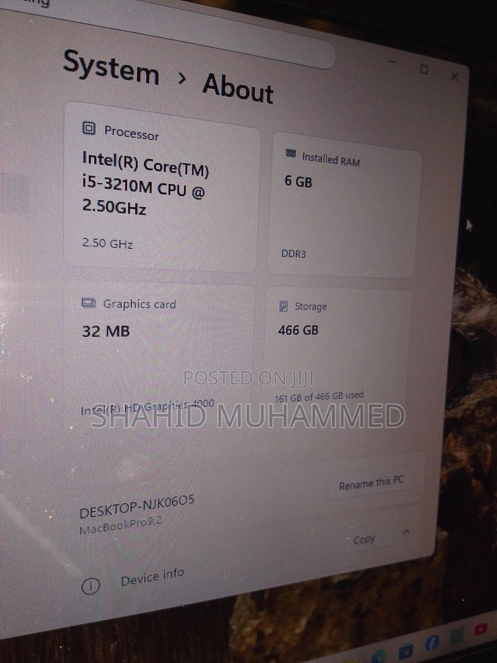 Laptop Apple MacBook 2010 6GB Intel Core i5 HDD 500GB