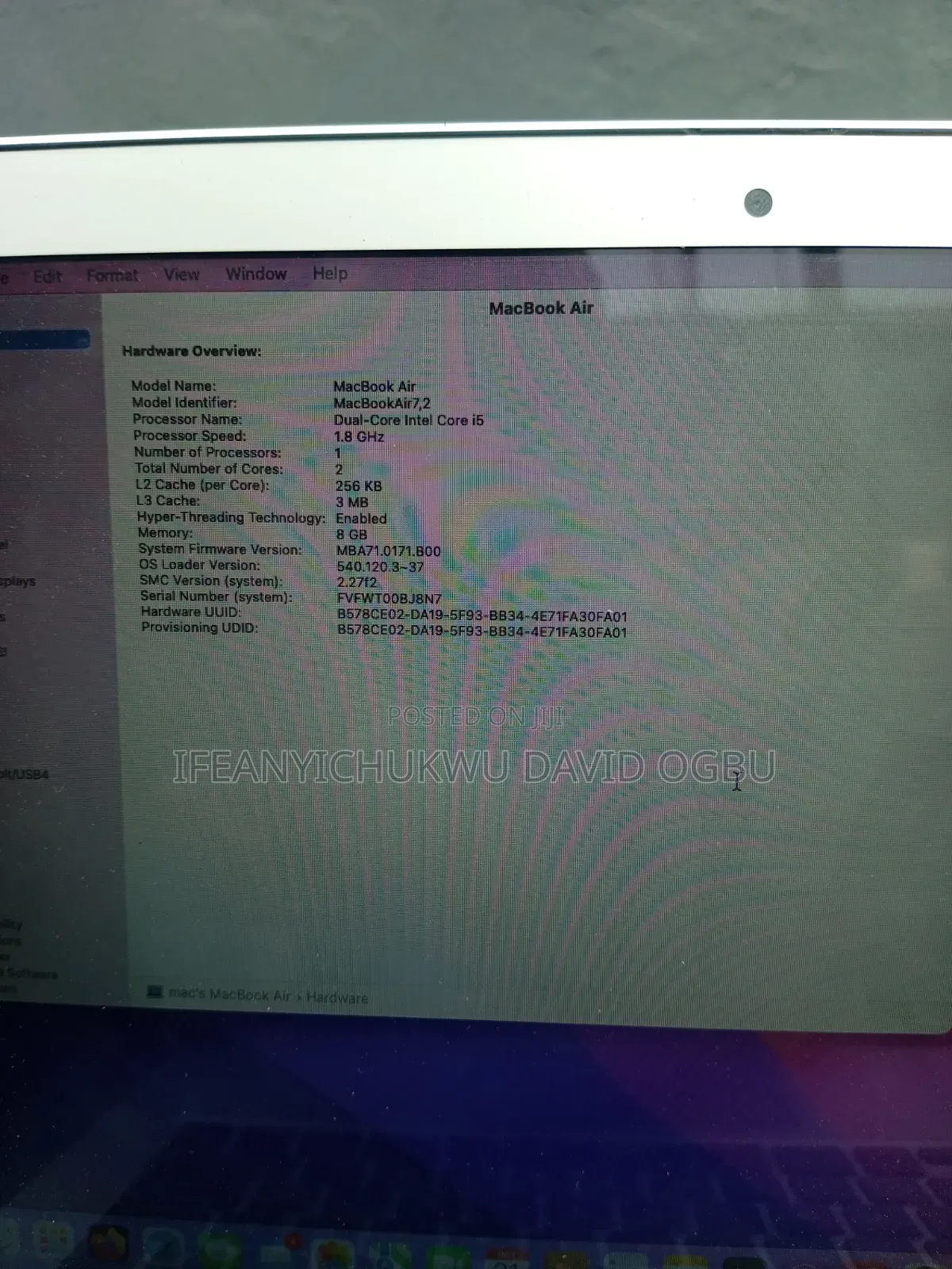 New Laptop Apple MacBook Air 2017 8GB Intel Core i5 SSD 256GB