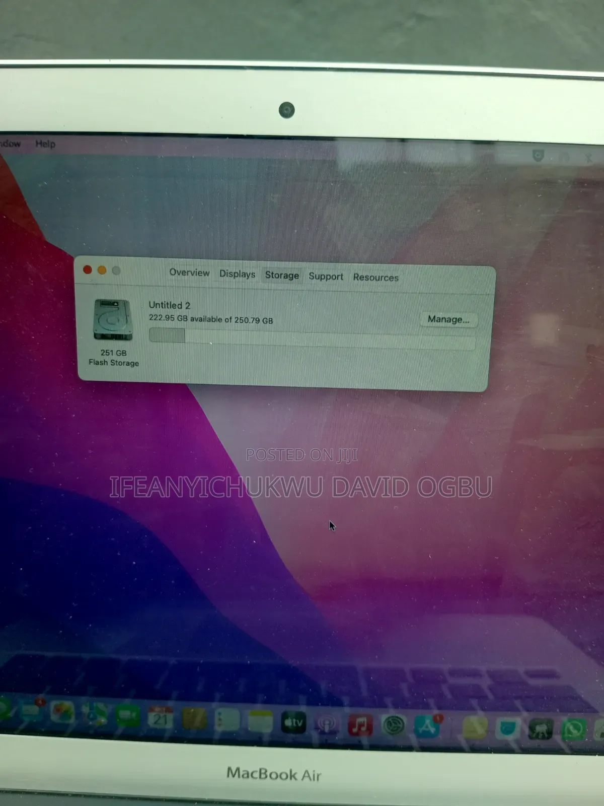 New Laptop Apple MacBook Air 2017 8GB Intel Core i5 SSD 256GB