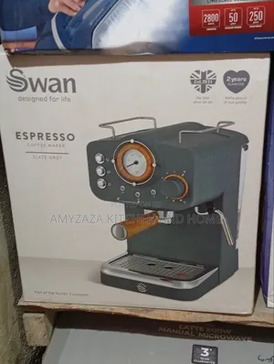Swan Nordic Espresso Coffee Machine - Slate Grey (SK22110GRYN).