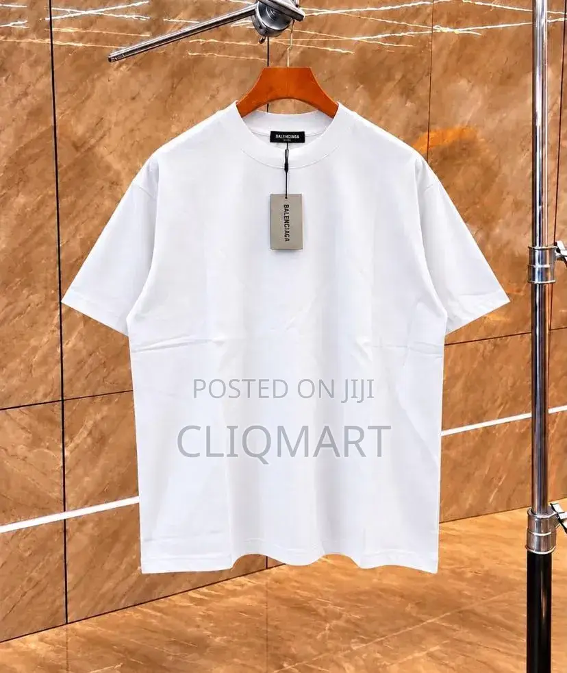 Premium Cotton T-Shirt – Plain Basic Balenciaga Tee