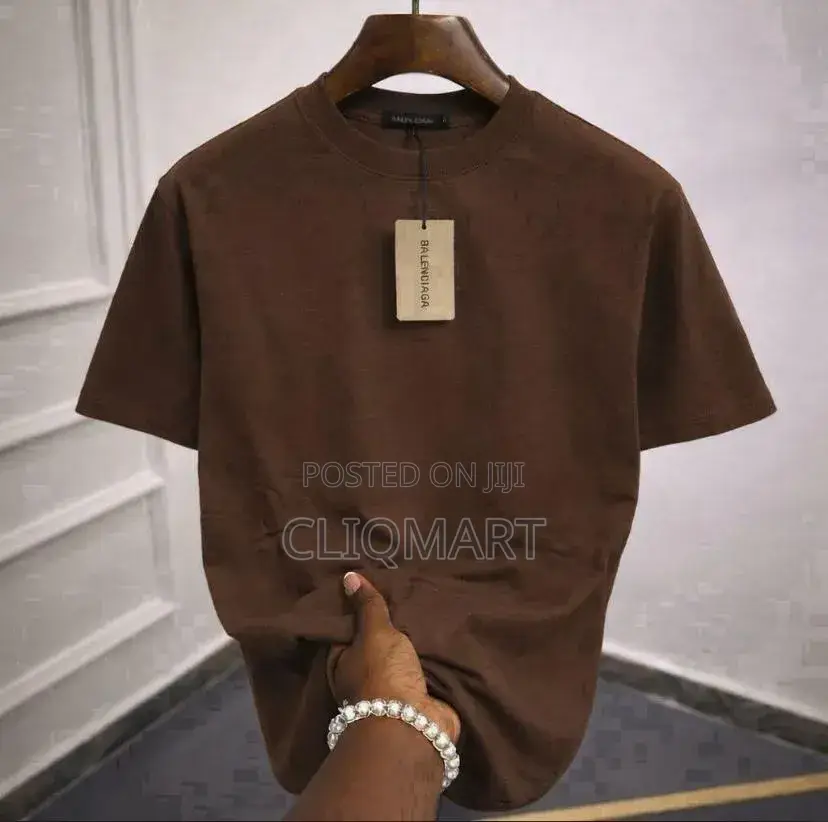 Premium Cotton T-Shirt – Plain Basic Balenciaga Tee