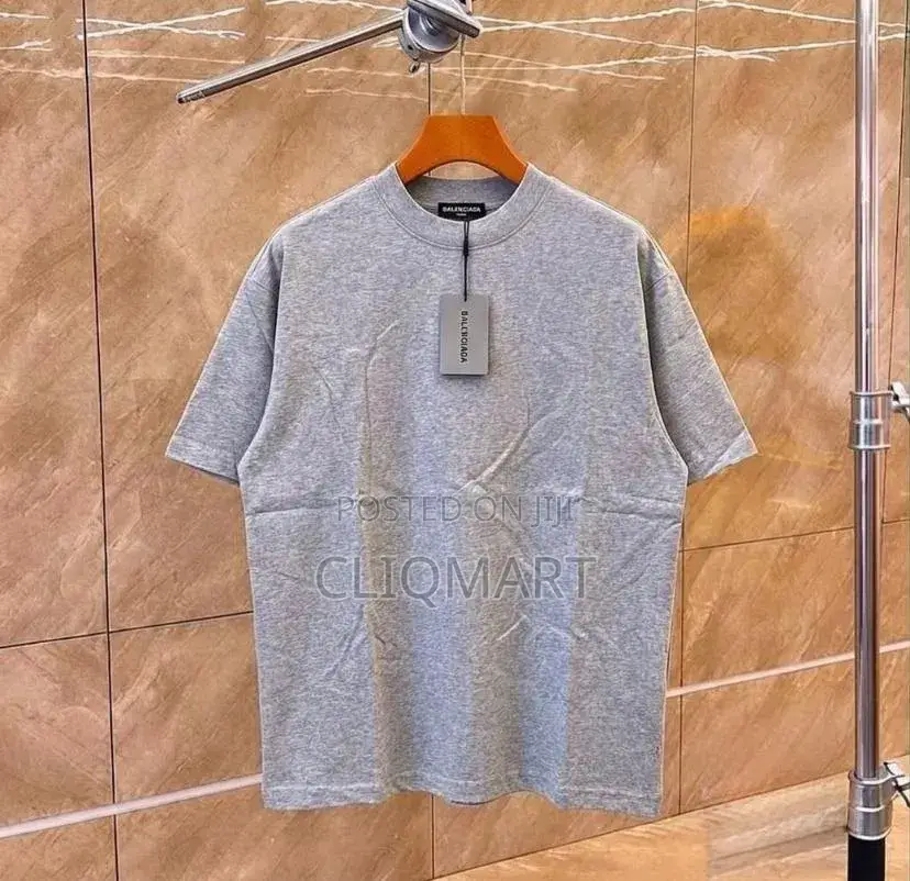 Premium Cotton T-Shirt – Plain Basic Balenciaga Tee