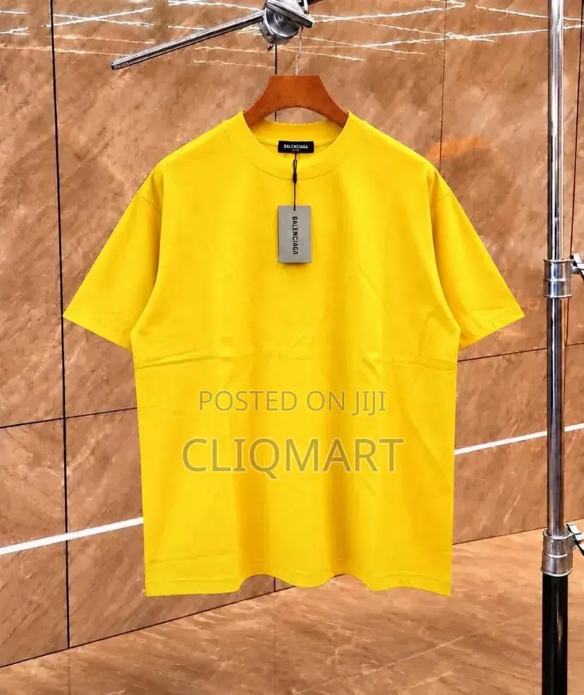 Premium Cotton T-Shirt – Plain Basic Balenciaga Tee