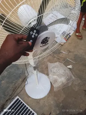 Solar Rechargeable Standing Fan With Panel