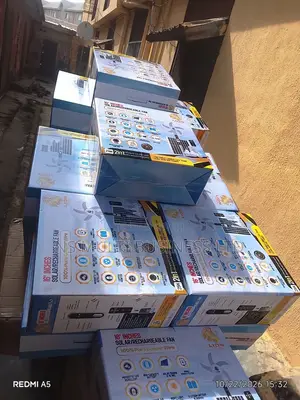 Solar Rechargeable Standing Fan With Panel