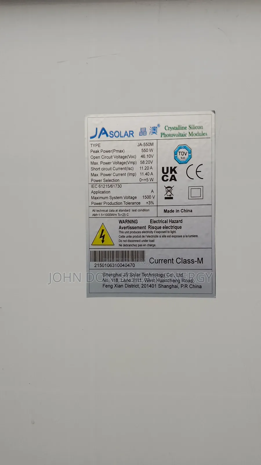 Trusted Quality JA Solar Panels 550w