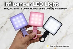 Rechargeable 9 LED Phone Clip Light - Pink Purple Black - Kaduna