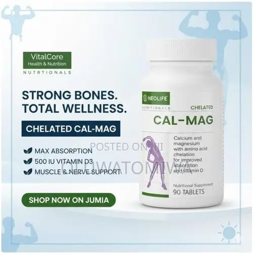 Chelated Cal-Mag With 500 IU Vitamin D3 - 90 Tablets (Single)