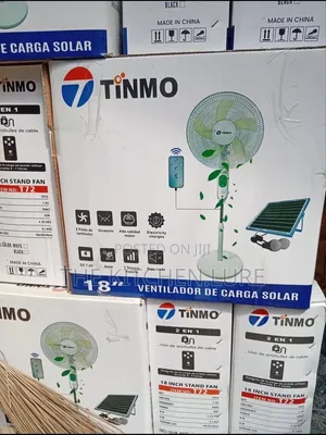 Tinmo 18-Inch AC/DC Solar Rechargeable Standing Fan