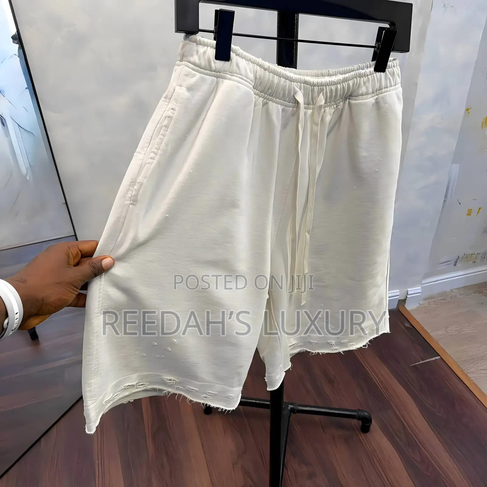 Casual Drawstring Studded Shorts