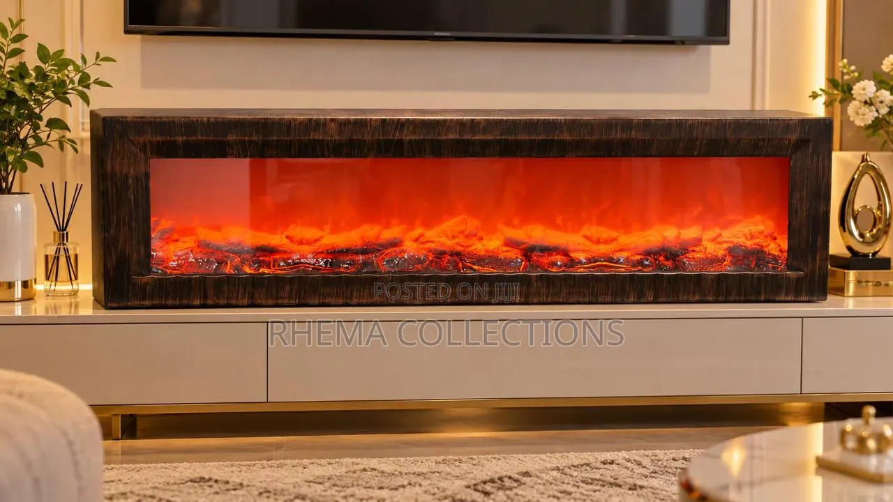 Luxury Electric Fireplace With Bluetooth Speaker
