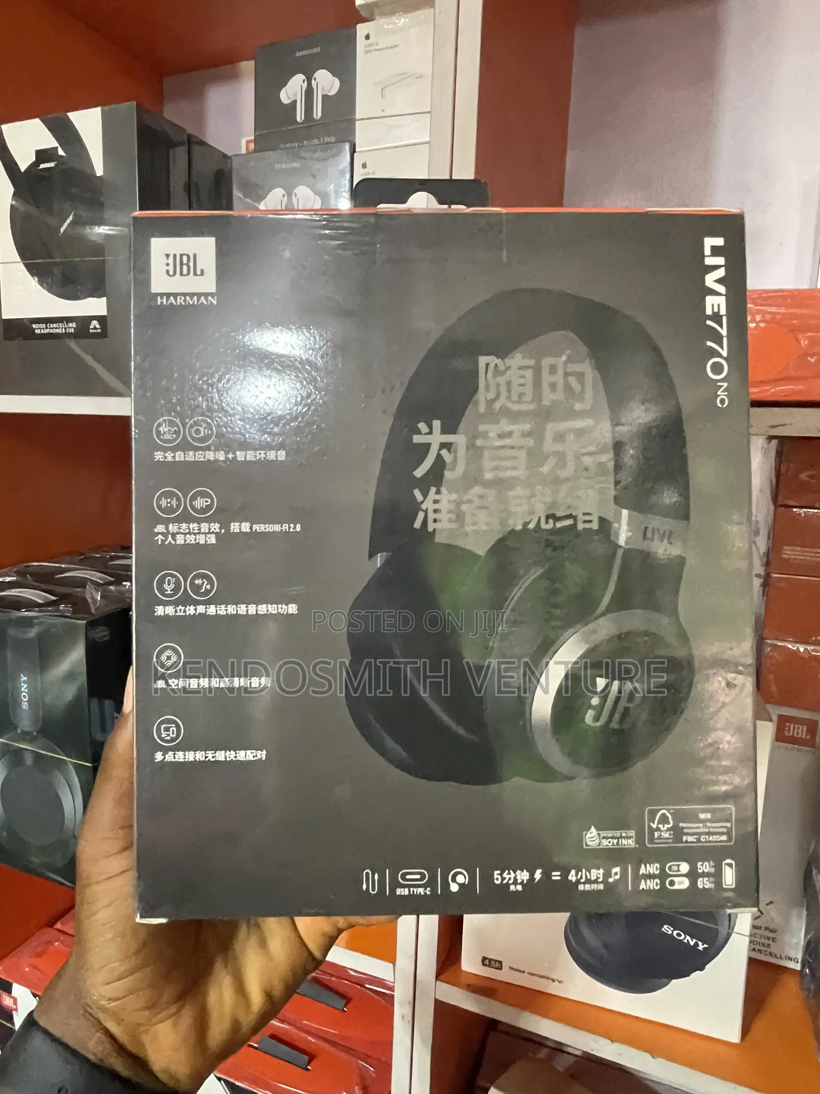 JBL Live 770NC Wireless Headphones With Noise Cancelling