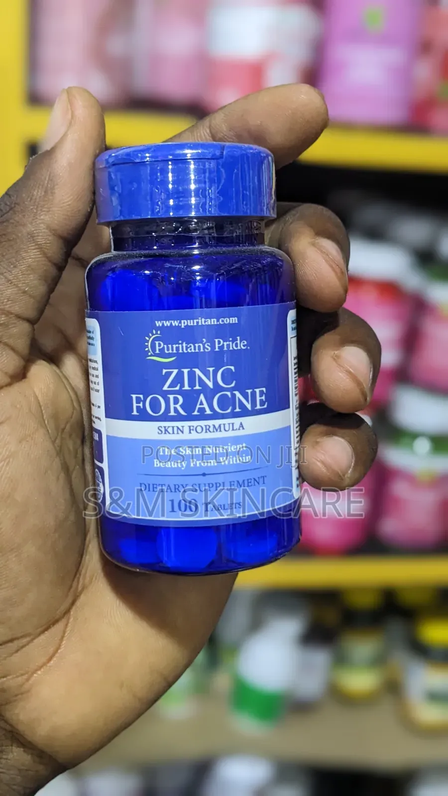 Puritan's Pride Zinc for Acne – 100 Tablets