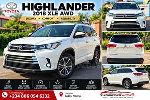 Toyota Highlander XLE 4x4 V6 (3.5L 6cyl 8A) 2018 Off white