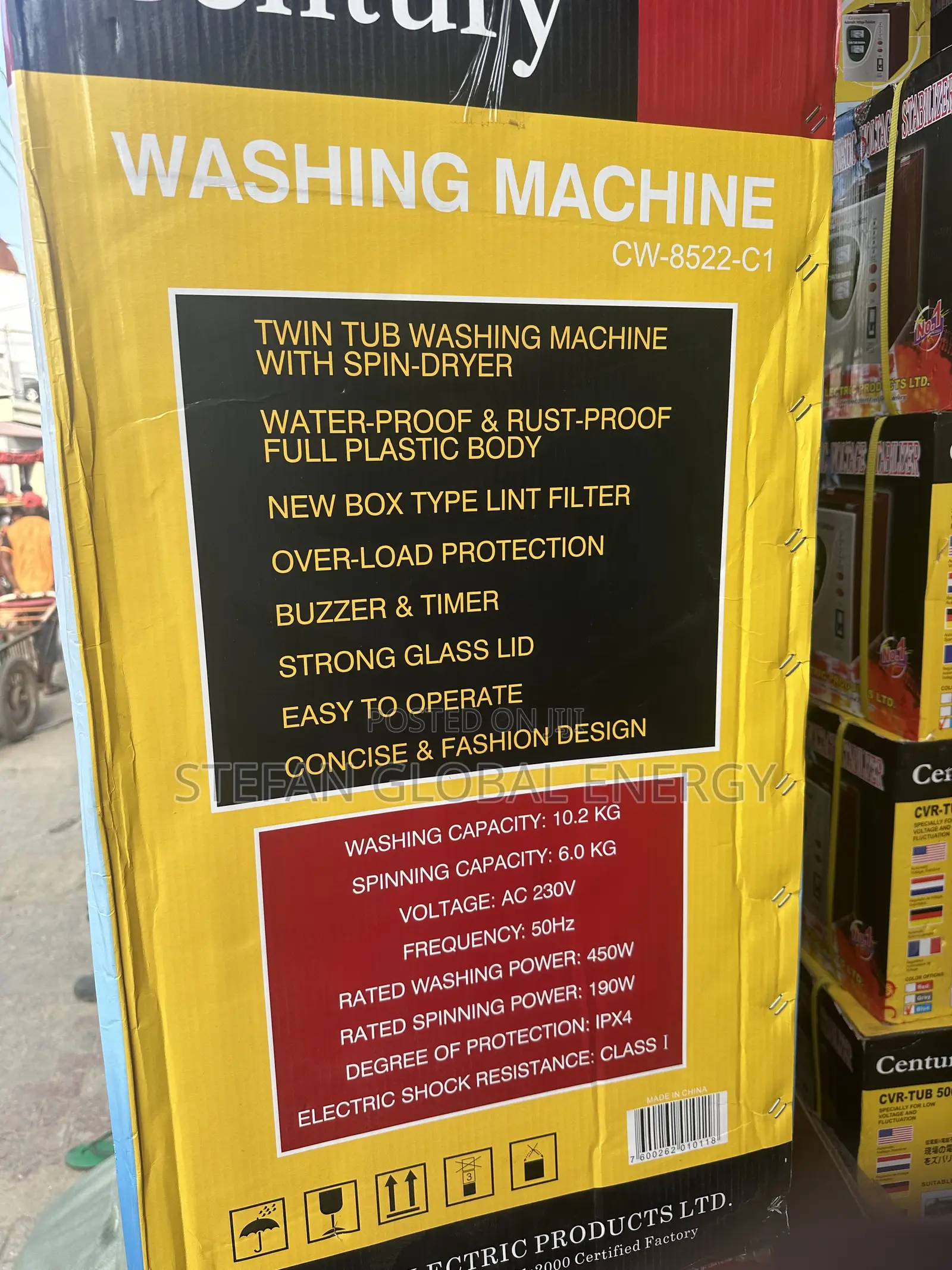 9.5kg Century Washing Machine