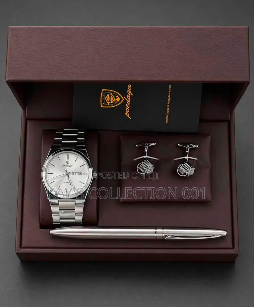 Poedagar Wrist Watch With Cufflinks
