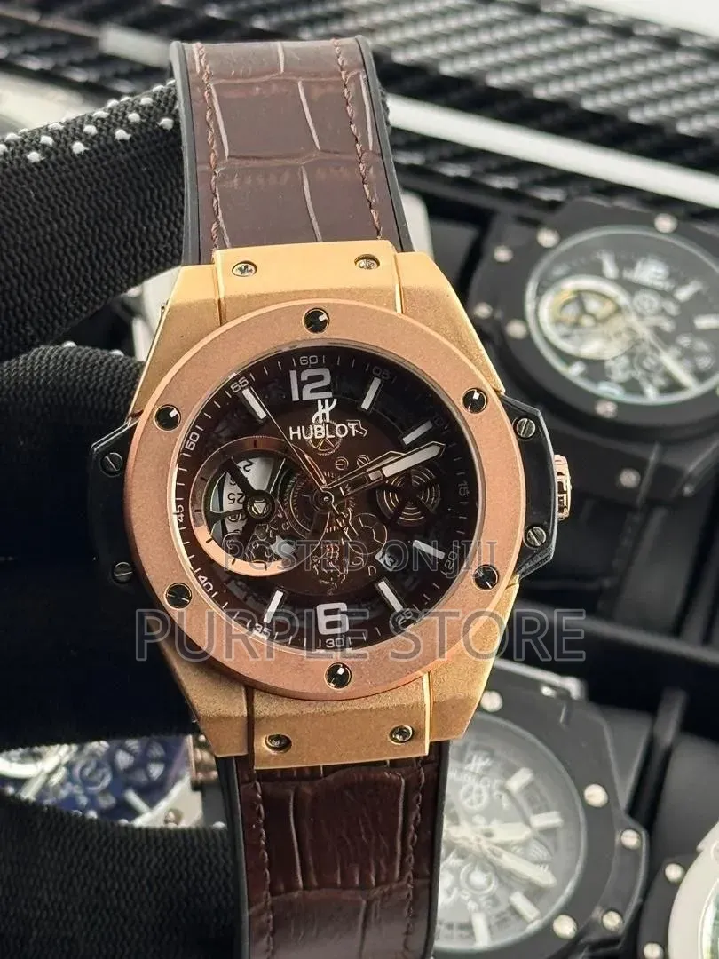 Hublot Patterned Leather Wristwatches